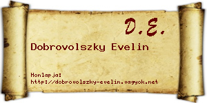 Dobrovolszky Evelin névjegykártya